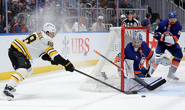 Pastrňák a Nečas asistovali, Zacha pálil. Tři čeští gólmani brali v NHL výhru