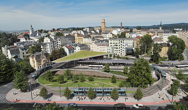 Moderní terminál by m�l v Jablonci nad Nisou vyr�st do konce roku 2028.