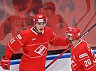 Slovenský úto�ník Adam Ru�i�ka se raduje z gólu v dresu Spartaku Moskva.