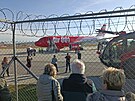 Lid� se p�i�li ve st�edu pod�vat na p��let letadla z Ostravy.