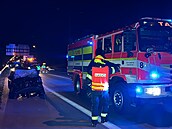 Dopravní nehoda nákladního a osobního automobilu na Praském okruhu (4....