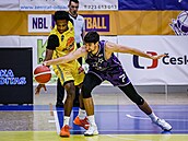 David Böhm a Nick Johnson se natahují po míi.