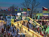 Tak by mohlo vypadat budjovické výstavit v dob konání olympijského...