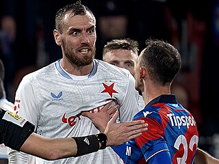 Slávistický úto�ník Tomá� Chorý v utkání proti Plzni