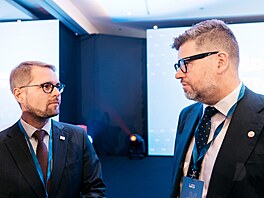 Nový pedseda TOP 09 Matj Ondej Havel a nový první místopedseda Jií Pospíil