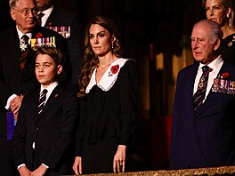 Princ George, princezna Kate a král Karel III. v Royal Albert Hall v Londýn�...