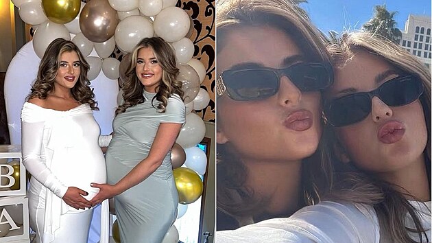 Jednovaje�n� dvoj�ata si budoucnost napl�novala u� v d�tstv�. Jako mal� hol�i�ky si vysnily, �e jednou budou m�t d�t� ve stejn� den a to se jim z�ejm� tak� spln�.