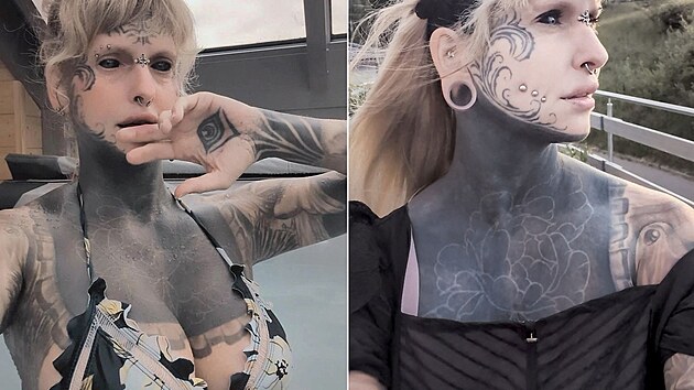 �ena m� potetovanou velkou ��st t�la a krom� toho i b�lmo. Lid� se za n� st�le ot��ej� a v�ude je st�edem pozornosti.