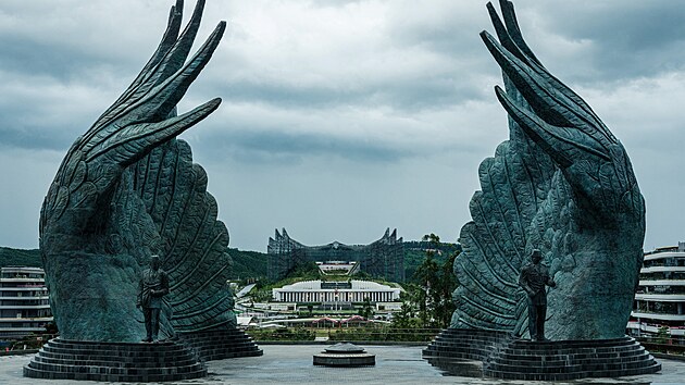 Pohled na prezidentsk� pal�c v indon�sk� Nusanta�e (15. srpna 2025)