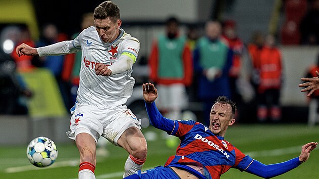 Slávista Luká Provod v utkání proti Plzni