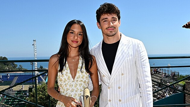 Alexandra Saint Mleuxov� a Charles Leclerc v Monte Carlu (14. dubna 2024)