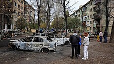 Dn�propetrovská oblast, Ukrajina. Obyvatelé m�sta �achtarske obhlí�ejí následky...