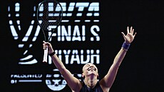 Amanda Anisimovová se raduje z postupu do semifinále Turnaje mistry.