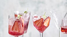 Jahodov� drink s alkoholem