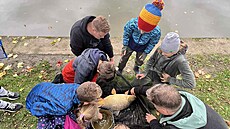 D�ti se u�í ryby poznávat, starat se o n� a zacházet s nimi.