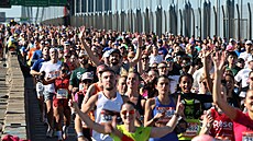 Záb�r na b�ce b�hem Newyorského maratonu.