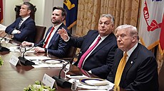 Prezident Spojených stát� Donald Trump p�ivítal ma�arského premiéra Viktora...