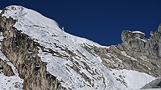 Pohled na vrchol Jalung Ri v Nepálu