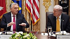 Prezident Spojených stát� Donald Trump p�ivítal ma�arského premiéra Viktora...