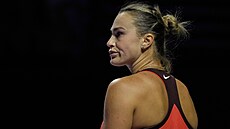 Aryna Sabalenková b�hem finále Turnaje mistry�