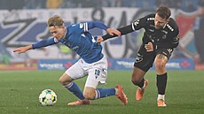 Ostravský David Planka (vlevo) a Martin Cedidla z Jablonce