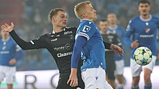 Jablonecký Mat�j Polidar (vlevo) a Michal Frydrych  z Baníku