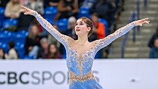 Isabeau Levitová ve své volné jízd na Kanadské brusli.