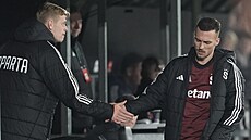 Luká� Haraslín na spar�anské st�ída�ce.