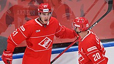 Slovenský útoník Adam Ruika se raduje z gólu v dresu Spartaku Moskva.