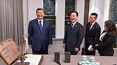 ínský prezident Si in-pching rozesmál jihokorejského prezidenta I e-mjonga...