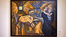 Obraz od Emila Filly na výstav Kubismus v Museu Kampa