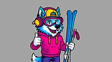 Vlí maskot Hank Svtového poháru ve pindlerov Mlýn