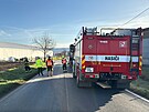 Slo�ky IZS zasahuj� u tragick� �eln� sr�ky osobn�ho a n�kladn�ho vozidla u...