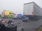 S�rie nehod na D1 u Velk� B�te�e za�ala po dev�t� hodin� r�no sr�kou dvou...