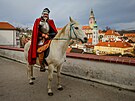 Otevírání svatomartinským vín a p�íjezd sv. Martina na bílém koni v �eském...