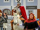 Otevírání svatomartinským vín a p�íjezd sv. Martina na bílém koni v �eském...