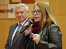 Nám�stkyn� hejtmana Jindra Zalabáková a d�kan Pedagogické fakulty Ladislav Bláha