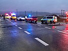 Na nov�m obchvatu nedaleko Rokycan havarovala v pond�l� r�no dv� vozidla....