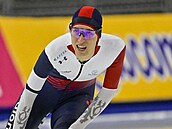 Metodj Jílek po závod na 5000 metr v Salt Lake City.