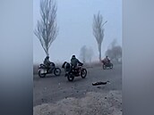 ílený Maxim v mlze. Rusové natoili svj píjezd do Pokrovska