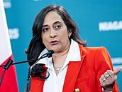 Kanadská ministryn zahranií Anita Anandová (12. listopadu 2025)
