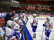 Hokejisté Komety Brno v utkání osmifinále Ligy mistr proti védskému...