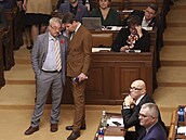 Jednání Poslanecké snmovny. Na snímku Marek Benda a Jan Skopeek. (11....