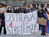 Demonstrace na Masarykov námstí v Ostrav proti Filipu Turkovi a Petru...