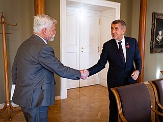 Prezident republiky Petr Pavel  dnes pijal na Hrad pedsedu hnutí ANO Andreje...
