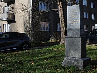 Památce et. strámistra Frantika Jahuby, který byl zde dne 13. 4. 1906  ve...