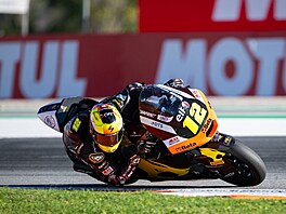 Filip Sala v kvalifikaci na Velkou cenu Valencie.