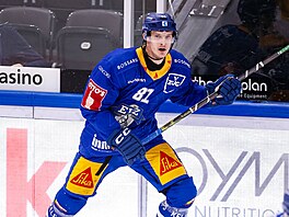 Dominik Kubalík v dresu výcarského Zugu.