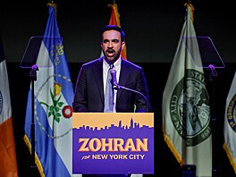 Nový starosta New Yorku Zohran Mamdani. (4. listopadu 2025)