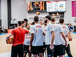 Nymburtí basketbalisté ped zápasem s Albou Berlín v Lize mistr.